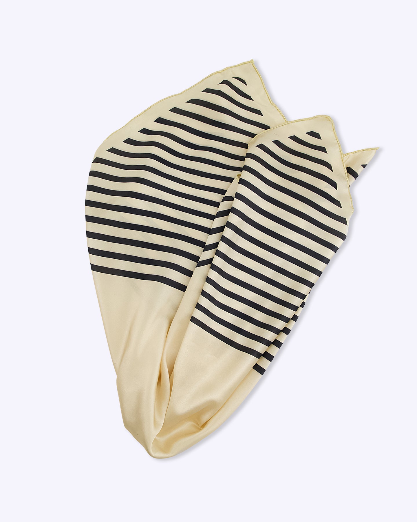 Linear Noir Silk Square