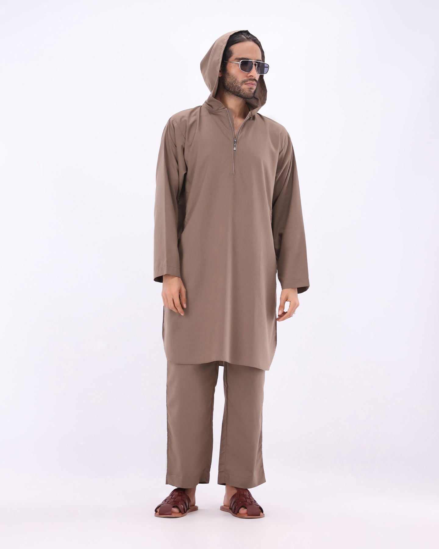 Nomad Hoodie Kurta Set – Earth