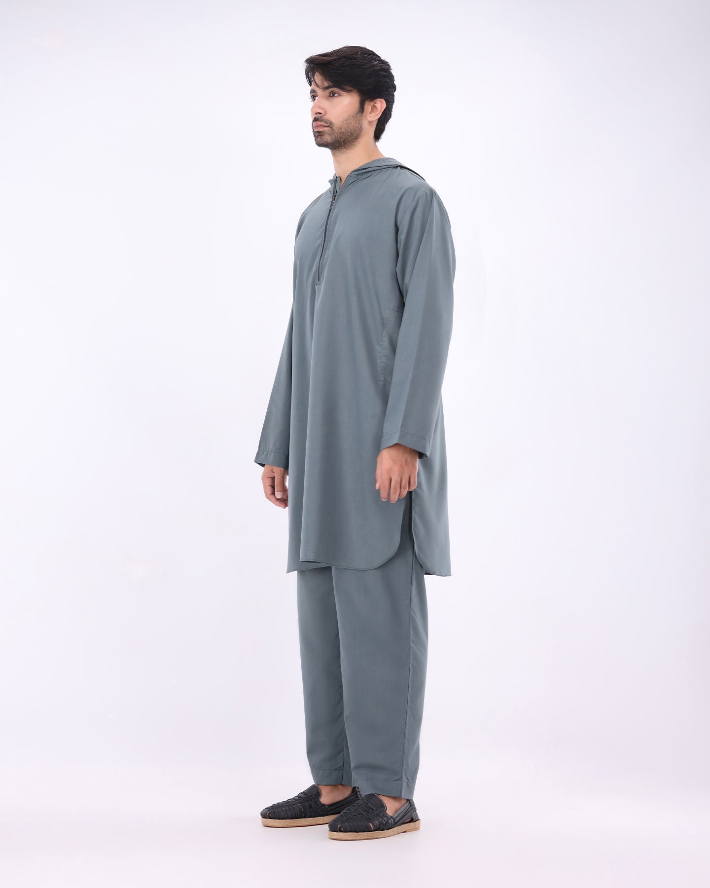 Nomad Hoodie Kurta Set – Teal