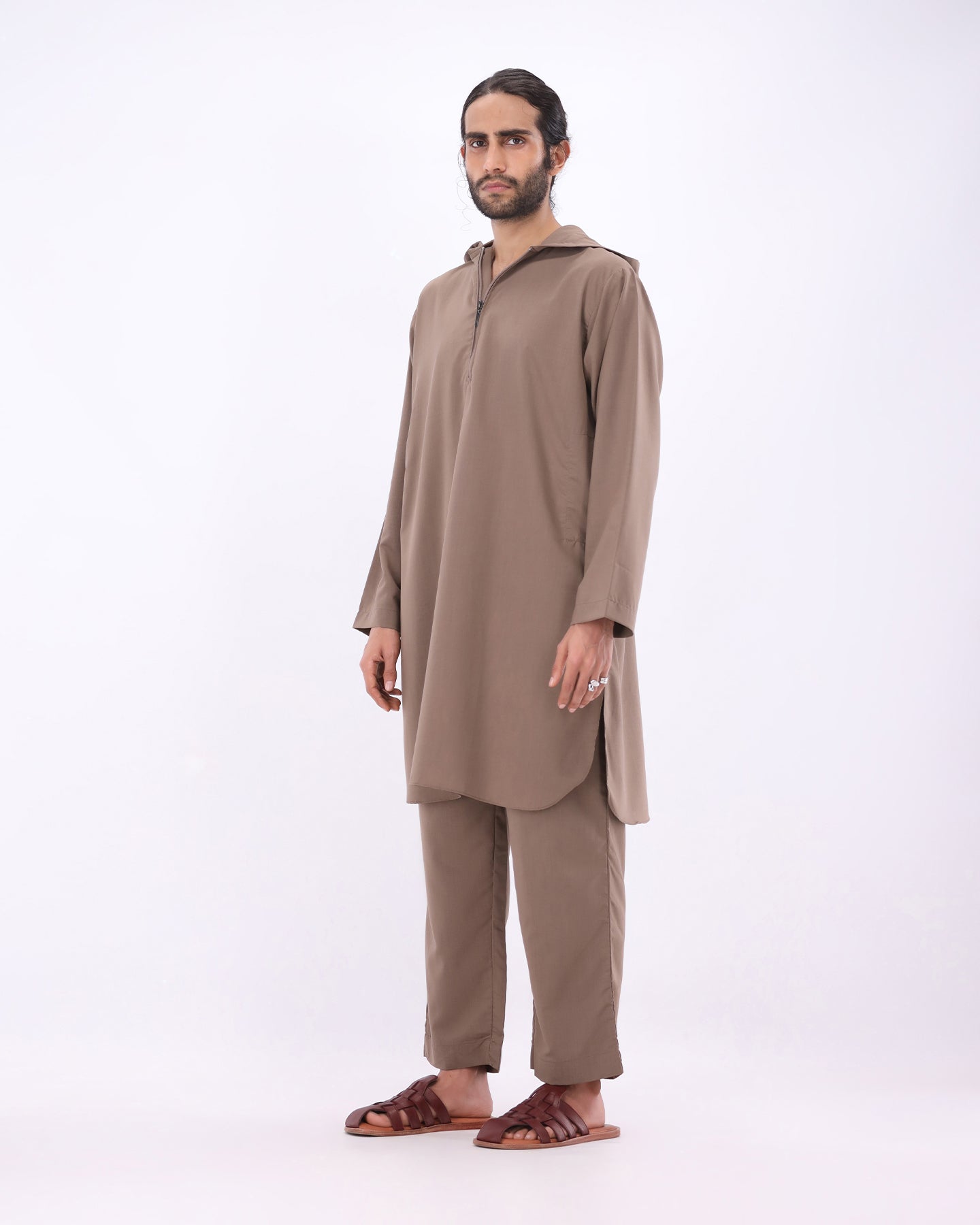 Nomad Hoodie Kurta Set – Earth