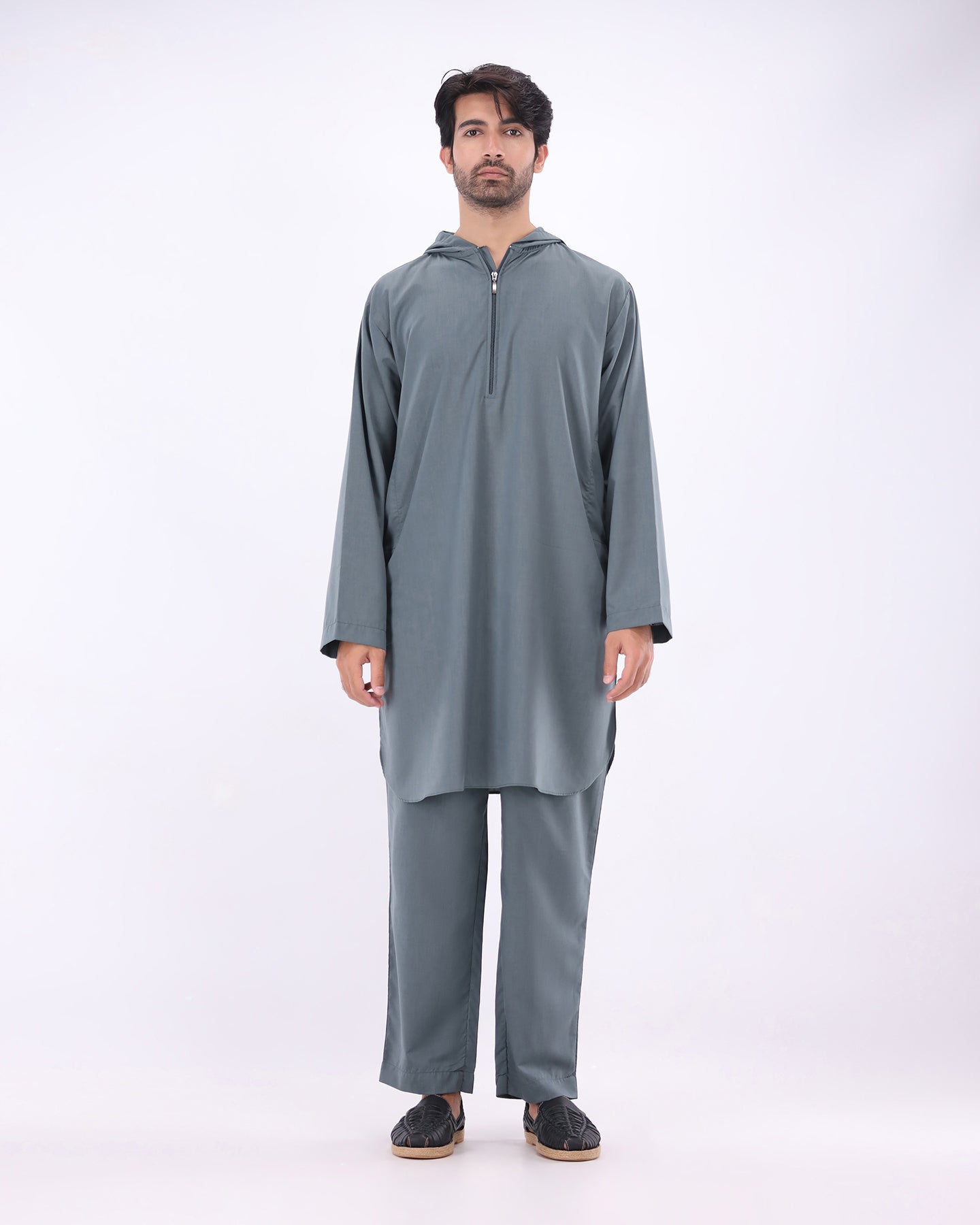 Nomad Hoodie Kurta Set – Teal
