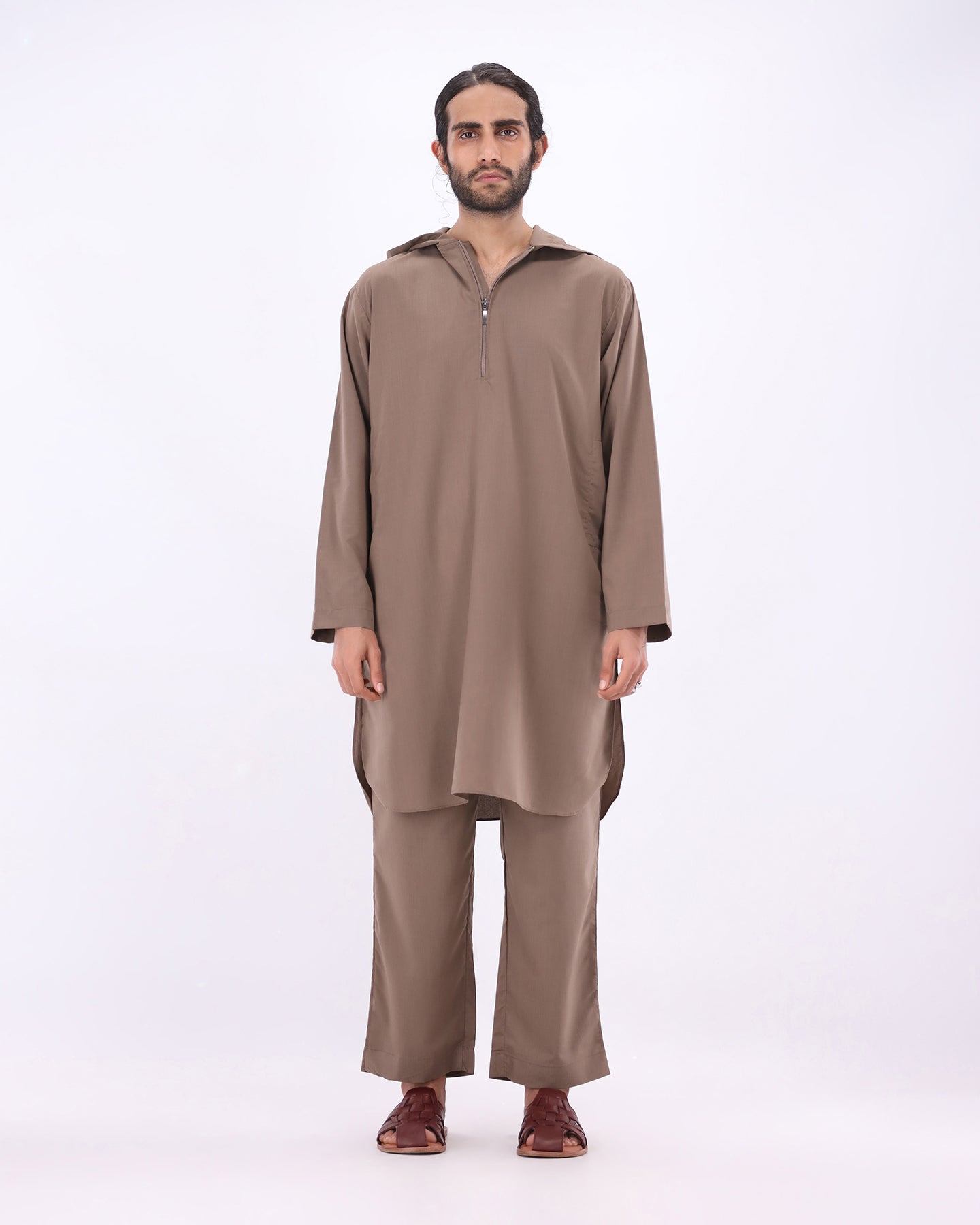 Nomad Hoodie Kurta Set – Earth