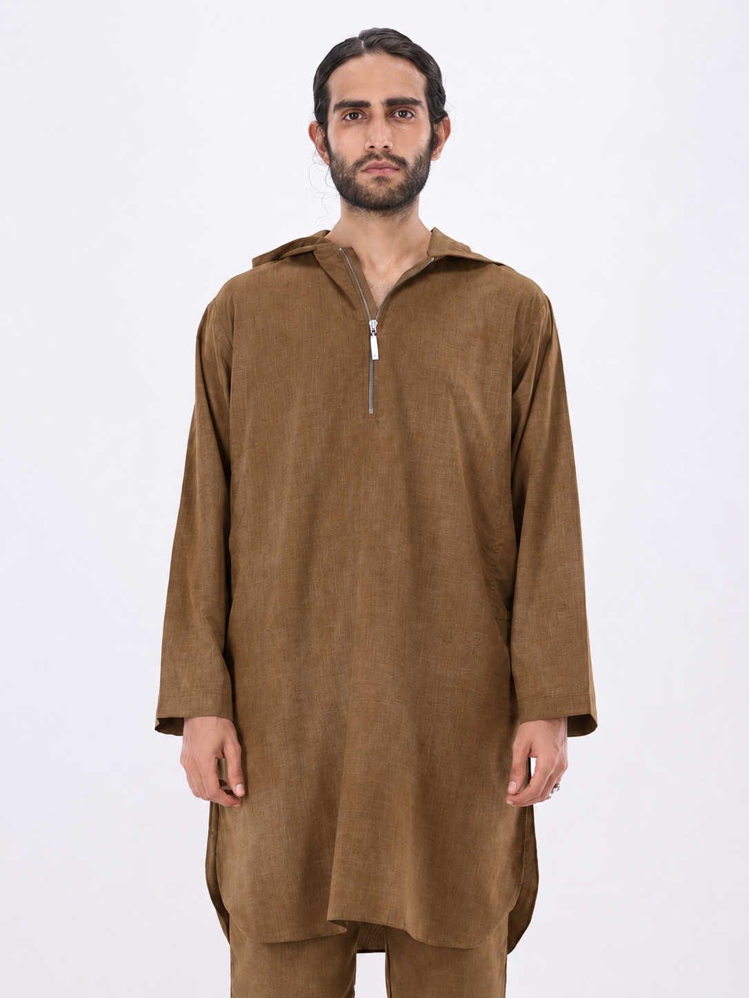 Nomad Hoodie Kurta Set – Brown