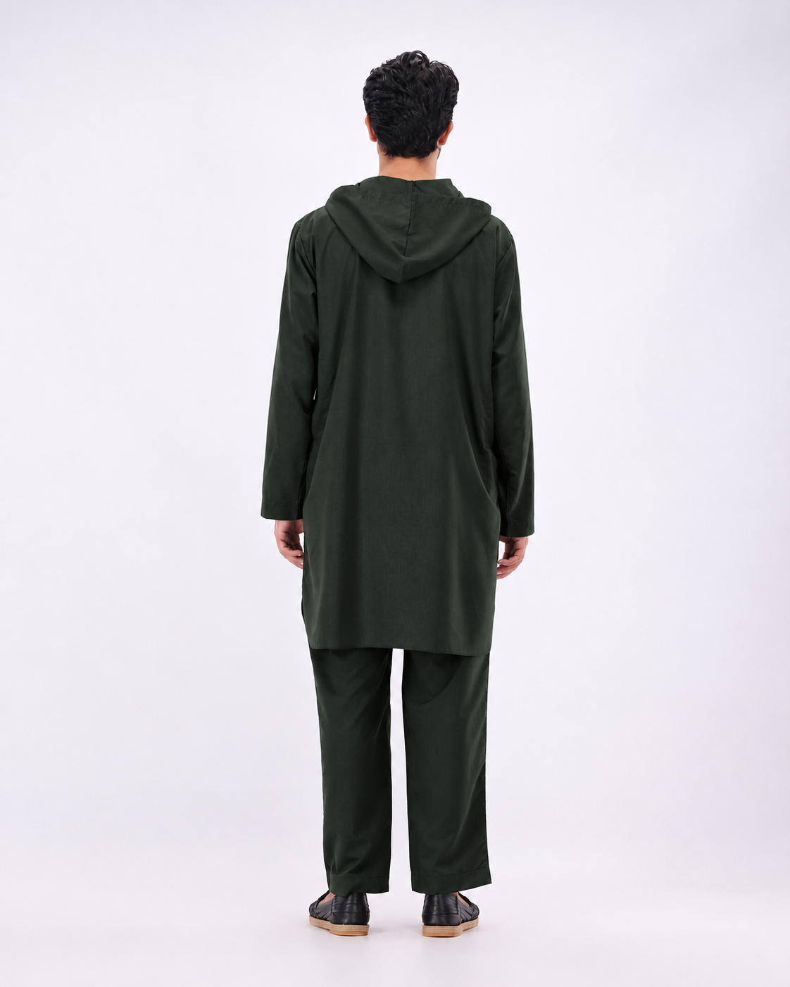 Nomad Hoodie Kurta Set – Green