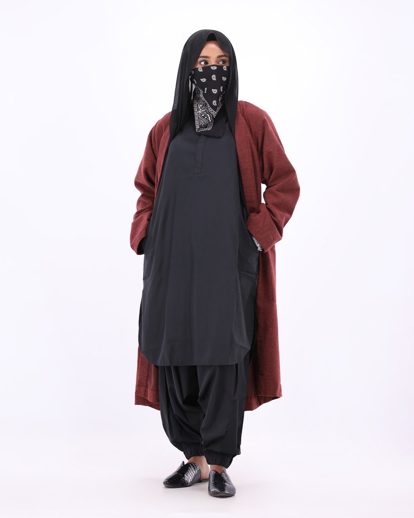Wanderer Drape - Maroon