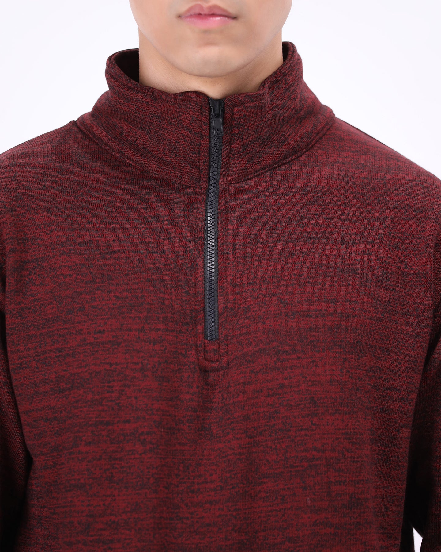 Milano Mock Neck Shirt - Red