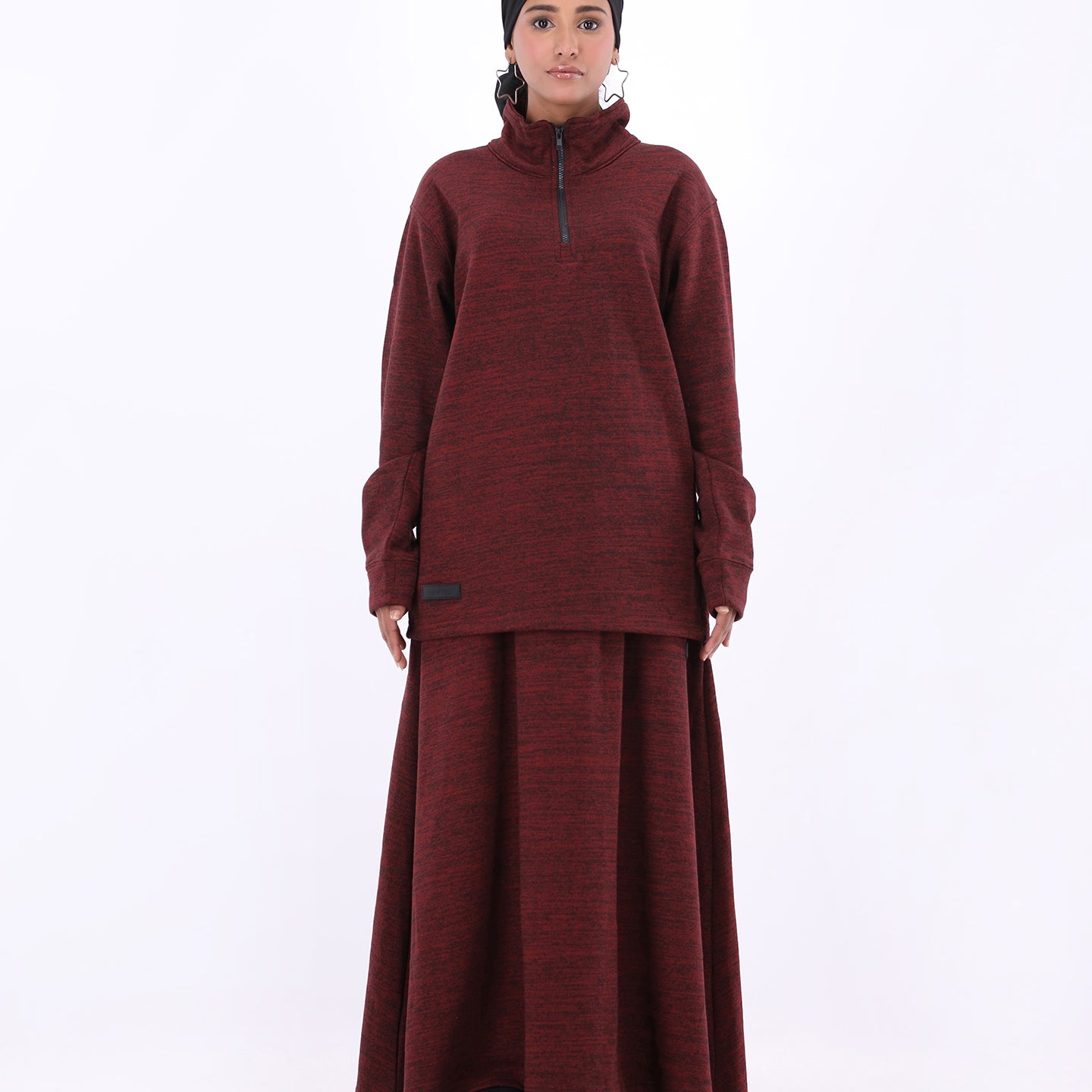 Milano Mock Neck Shirt - Red