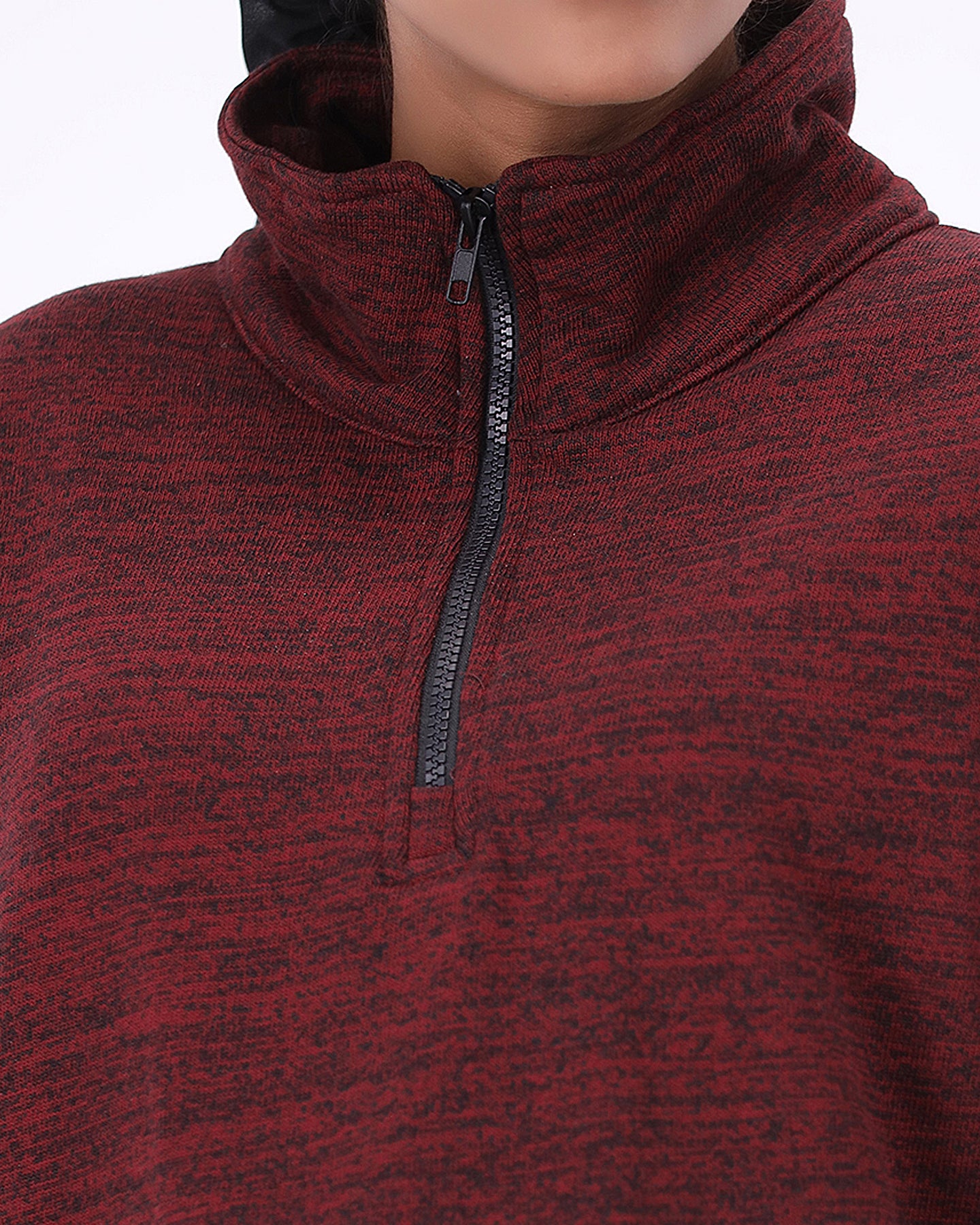 Milano Mock Neck Shirt - Red