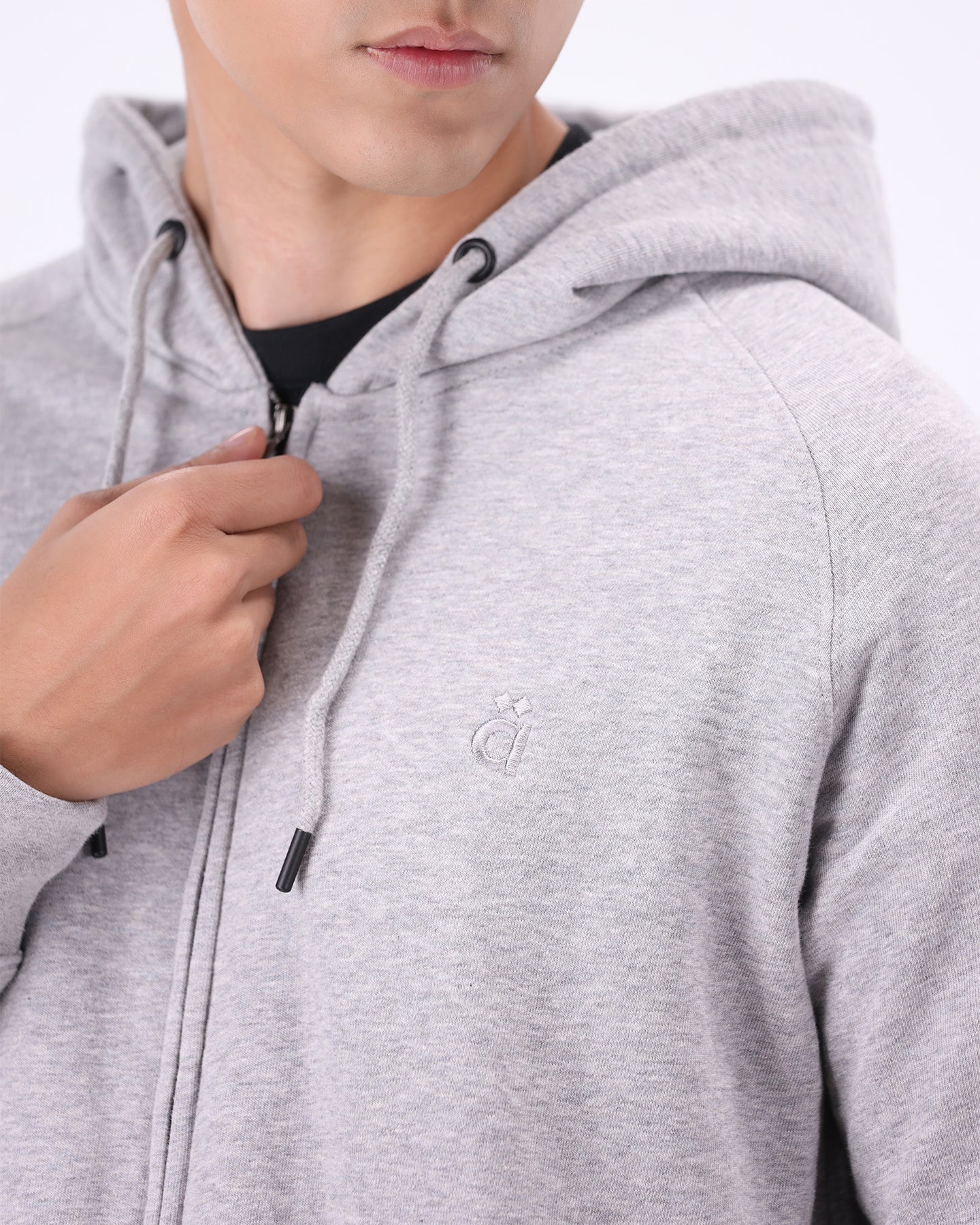 Halo Zipper - Heather Grey